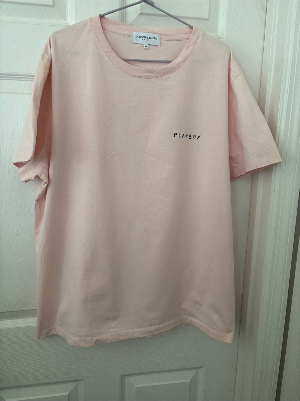 Maison Labiche Pink Playboy Logo T‑Shirt